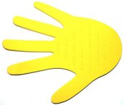 Skumplast display hand gul 1 st