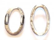 Slider oval ring stor silverfärgad europeisk kvalité 1 st