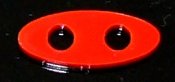 Plexilås till bland annat wraparmband smal oval större röd 1 st