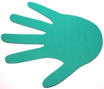 Skumplast display hand grön 1 st
